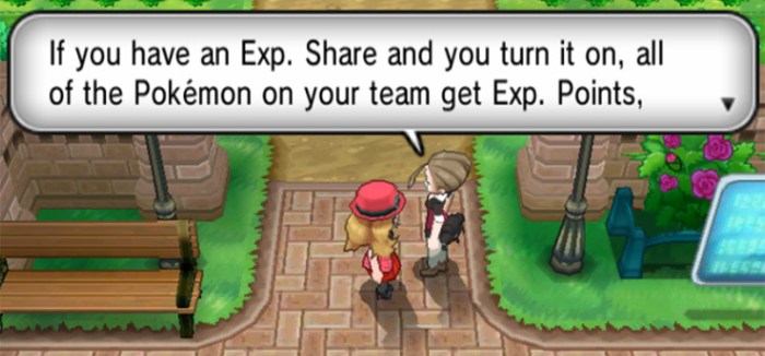 Pokemon x y exp share