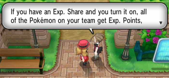 Exp share pokemon x and y