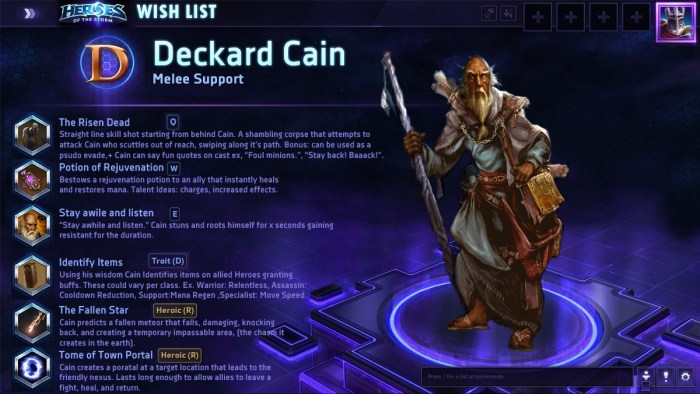 Diablo deckard cain iii joins heroes gaming