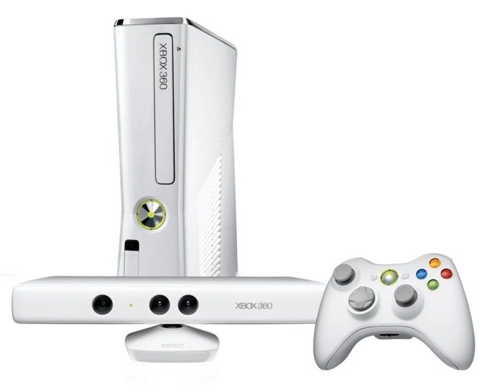 White xbox 360 console