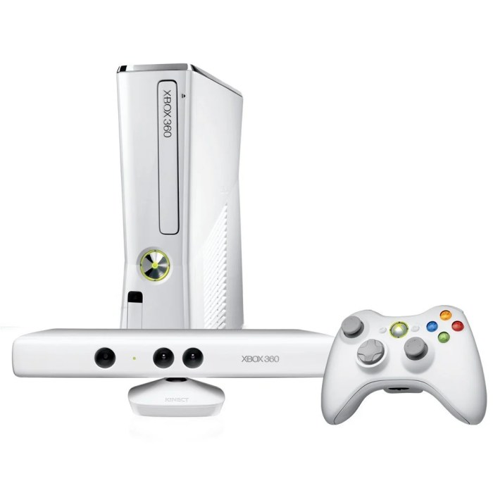 White xbox 360 console