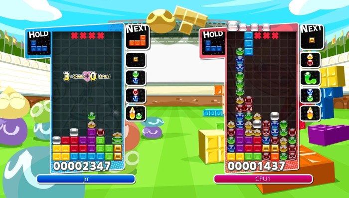 Tetris vs puyo puyo