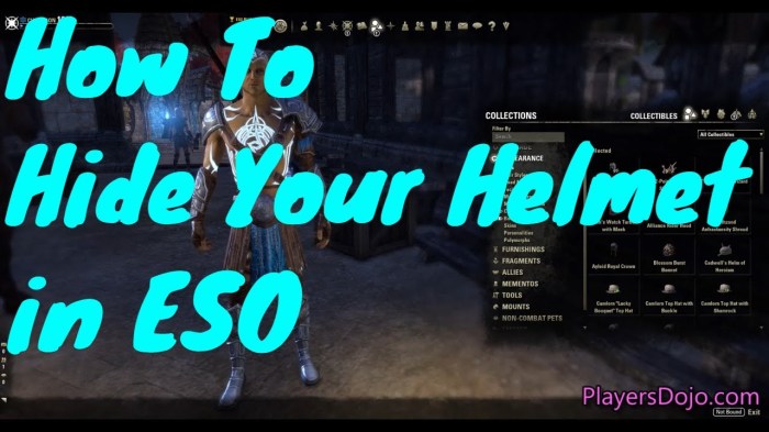 Eso how to hide helmet