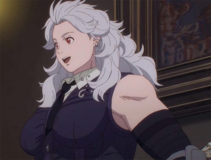 White hair anime woman