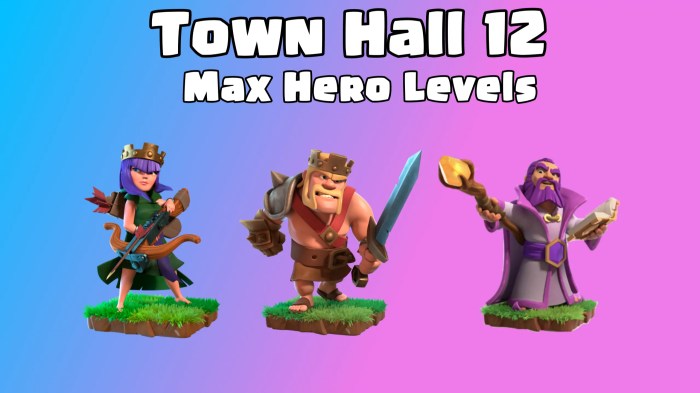 Coc max hero levels