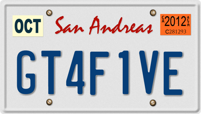 License plates andreas san plate lspd gta5 mods