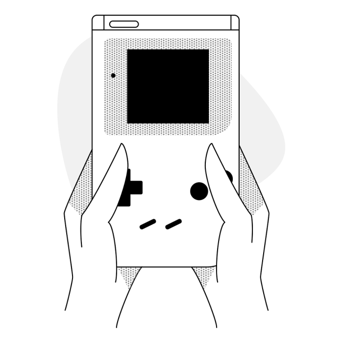 Black and white gameboy