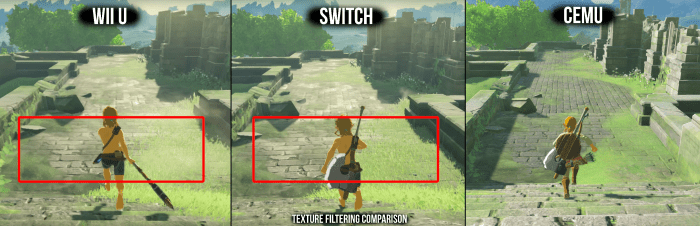 Wii u botw vs switch