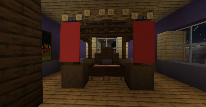 Canopy bed in minecraft