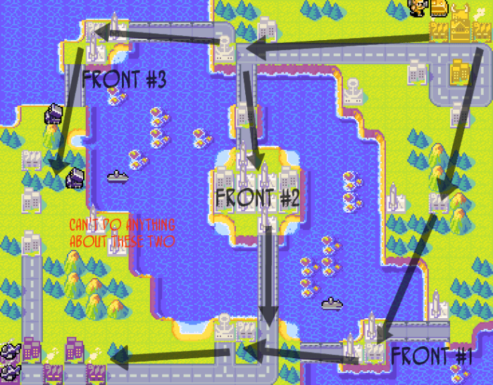 Advance wars world map