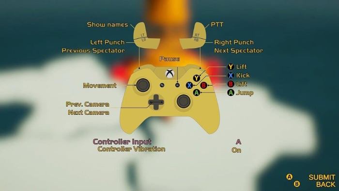 Controls for gang beast