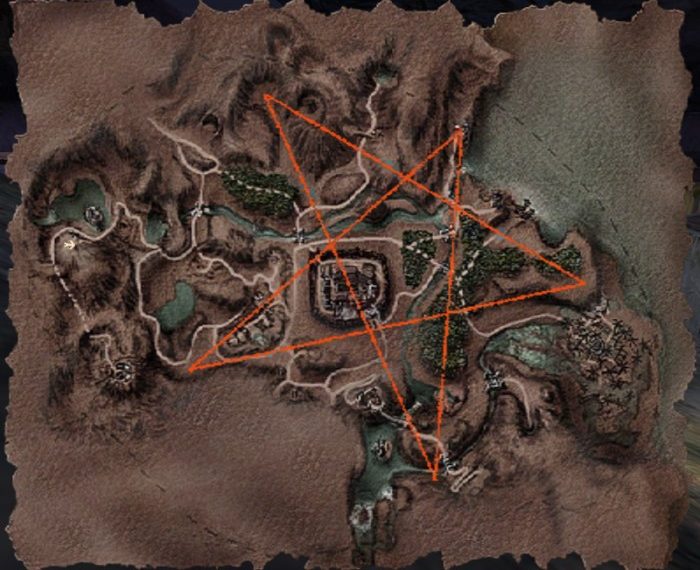 Diablo 3 pentagram on map