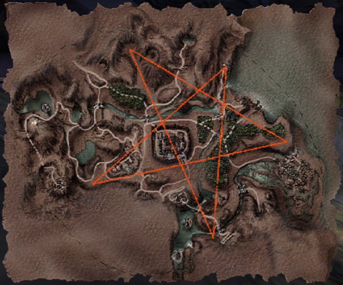 Diablo 3 pentagram on map