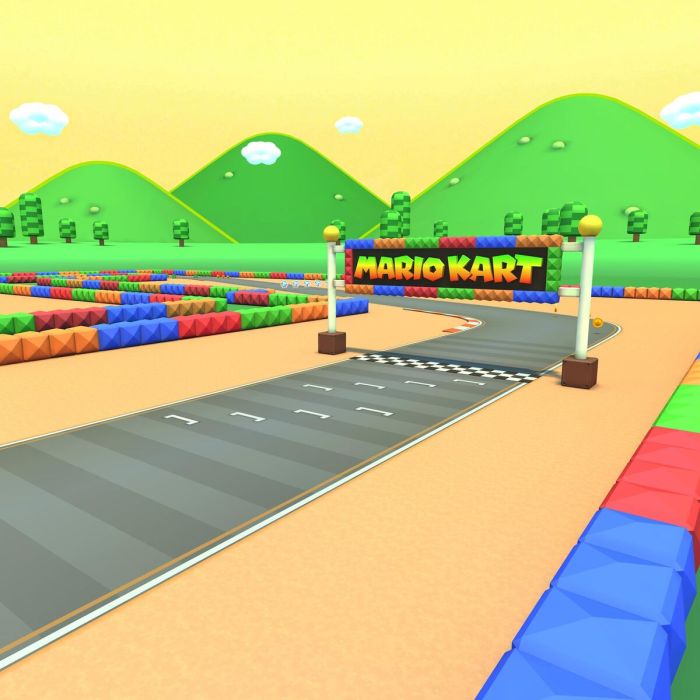 Mario kart finish line