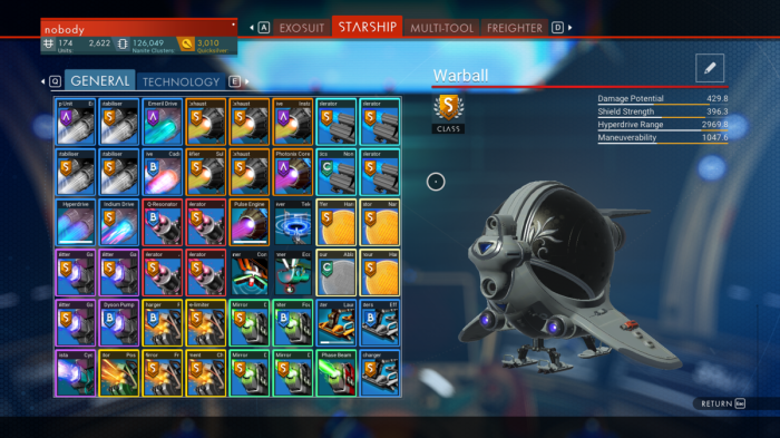 Nms exosuit optimal starship multitool nomansskythegame v20