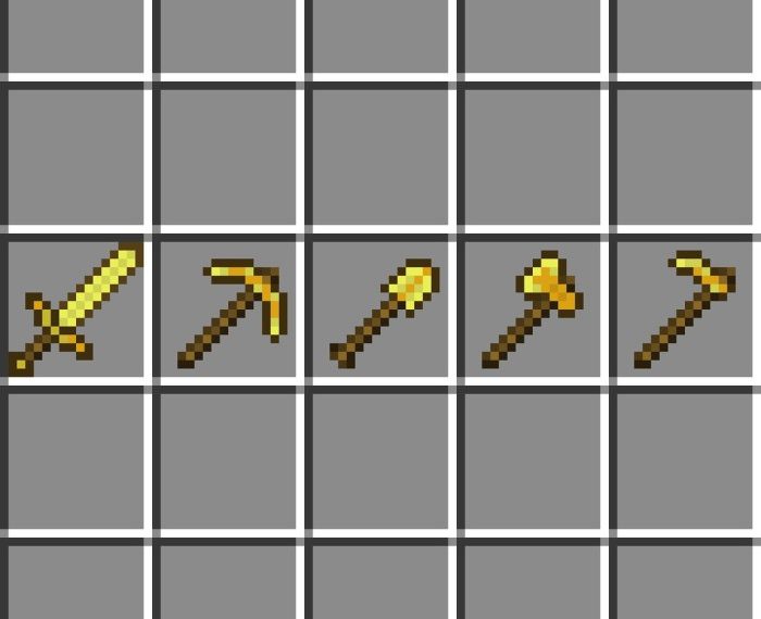 Tools minecraft golden