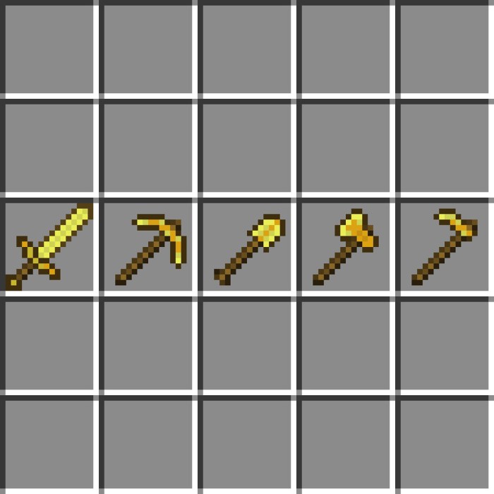 Tools minecraft golden