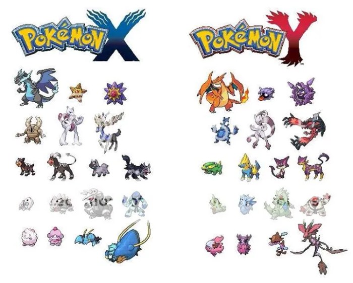 Pokemon x y differences