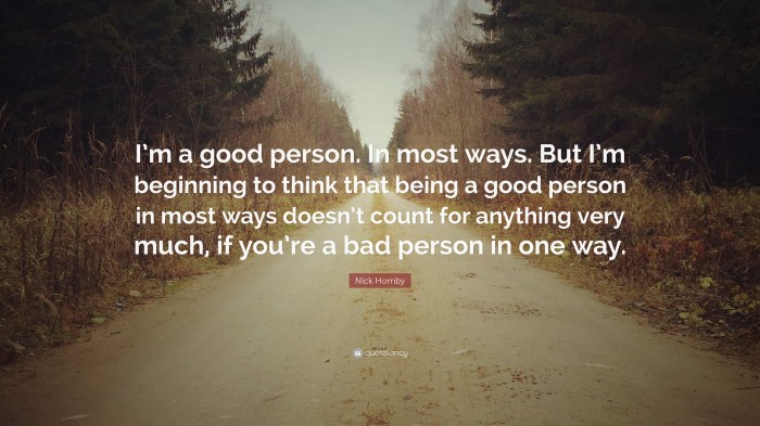 You are a great person