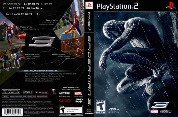 Ps2 games spiderman 3