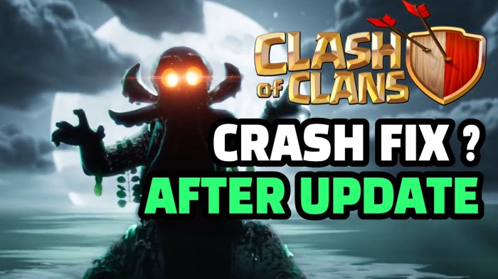 Clash of clans crashing