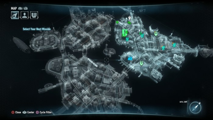 Batman arkham city map