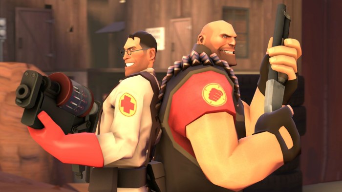 Heavy and medic get it on