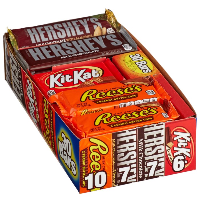 Boxes of candy bars