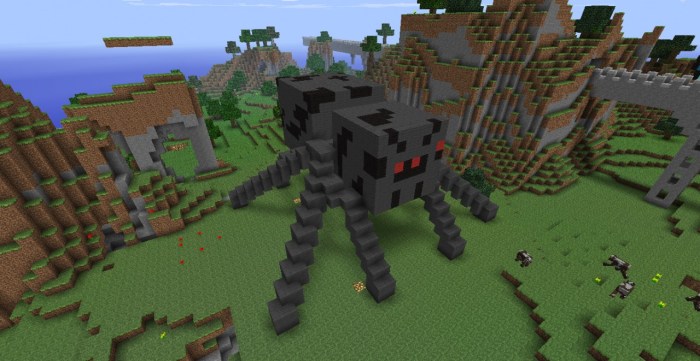 Giant spider in minecraft