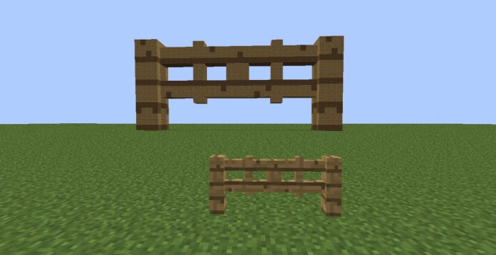 Minecraft fence and gate