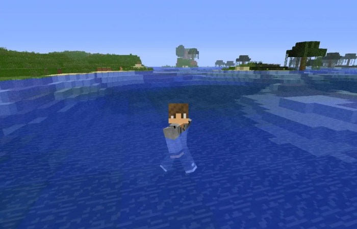 How to swim minecraft