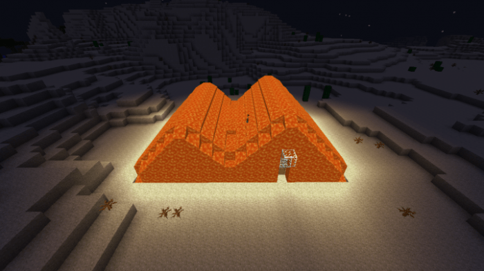 Lava house in minecraft