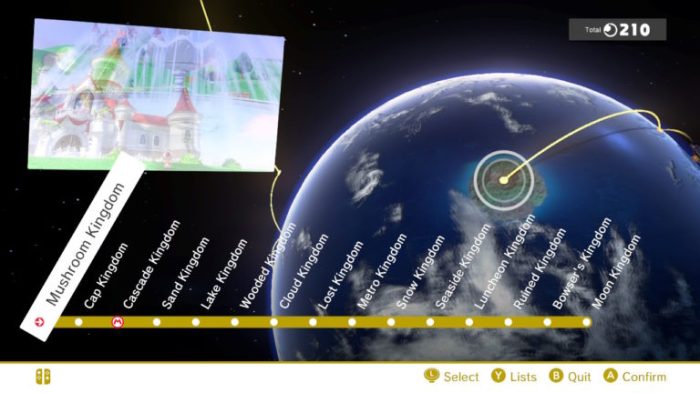 Worlds in mario odyssey