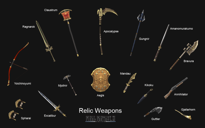 Ffxiv arr relic weapons