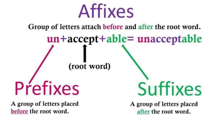 D2 prefixes and suffixes