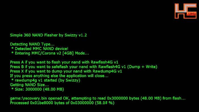 Simple 360 nand flasher