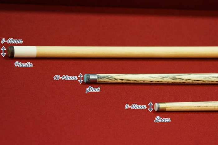 Types of pool sticks