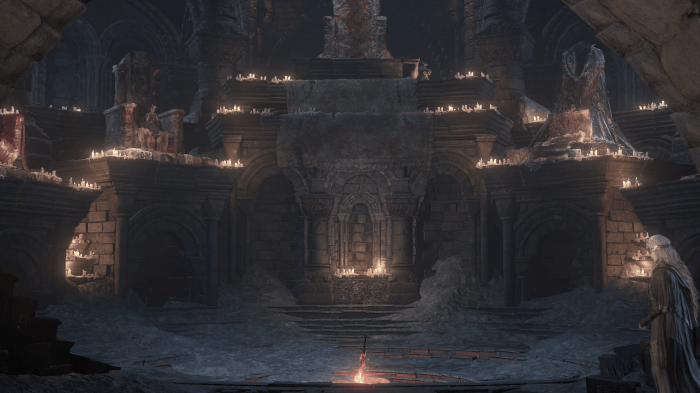 Souls bonfire remastered firelink shrine exploration sortie stealth knight enfin obtient anthology