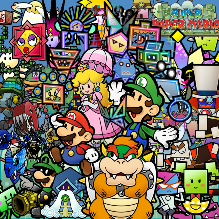 Mario super paper characters fight games wii tiny year ready bros imagenes ssb4 dibujos mobile wallpaper boards ranking dlc possible