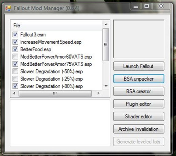 Fallout 3 mod manager