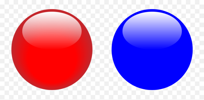 Red button blue button