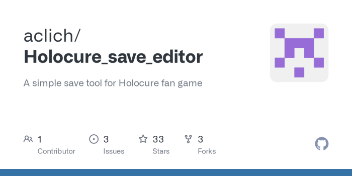 Holocure save file editor