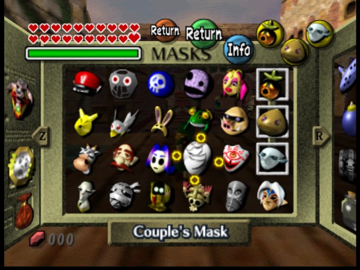 Majora's mask all items