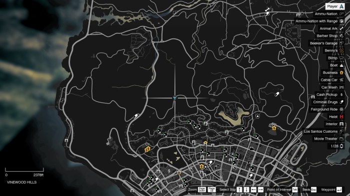 Hidden locations in gta v