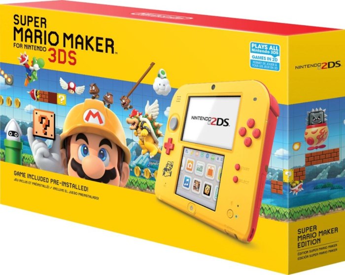 Mario maker 2ds super edition nintendo 3ds yellow red xl buy bundle provides featuring few below check set