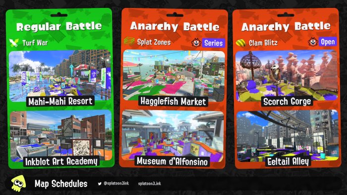 Splatoon splatfest final pearl shifty marina map nintendo station details rotation splatoon2 schedule version octo later updated being today live