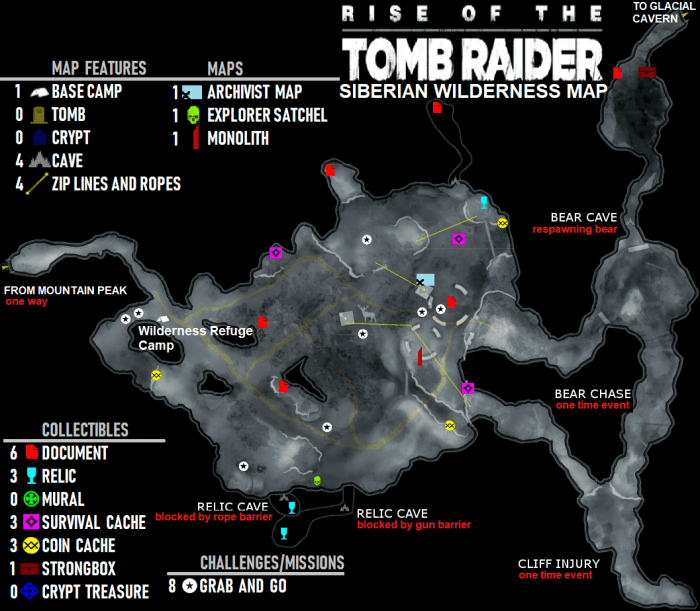 Rise tomb raider map