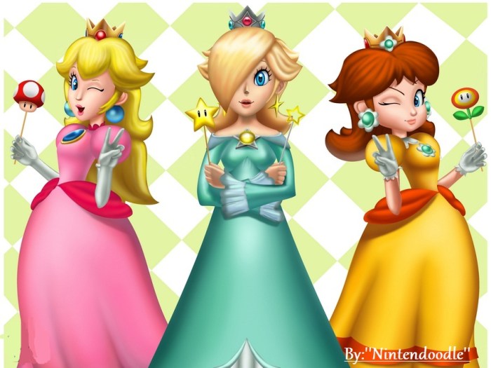 3 princesses in mario