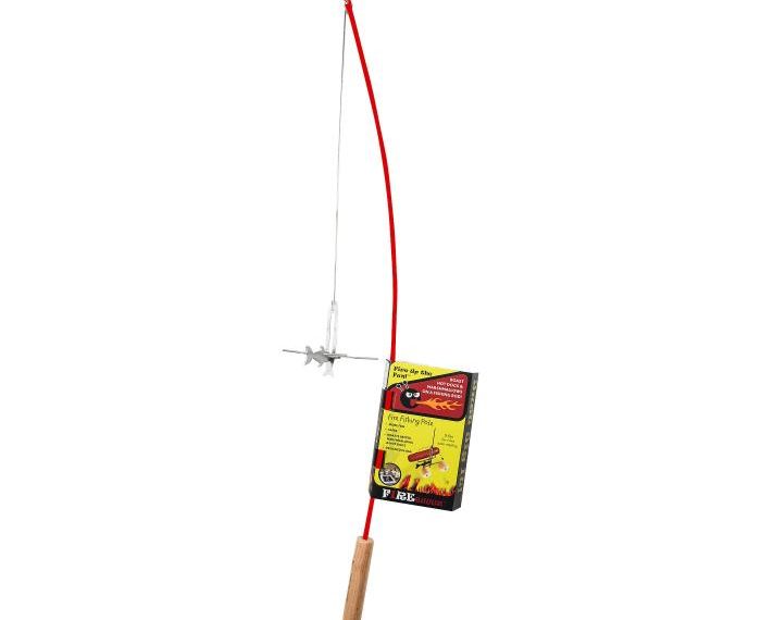 Pole fishing campfire roaster fire