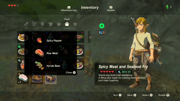 Cook breath of the wild